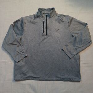 Callaway Gray Performance Golf Quarter-Zip Pullover Men's Size XXL
